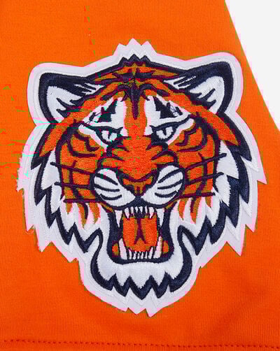 Detroit Tigers Classic Chenille Double Knit Short Sleeve Pull Over Hoodie Detroit Tigers Classic Chenille Double Knit Short Sleeve Pull Over Hoodie