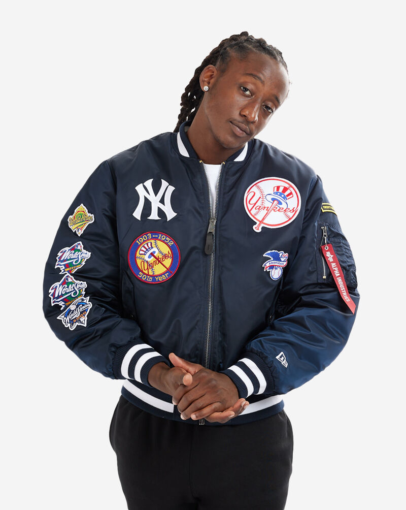 New Era New York Yankees Alpha Industries MA-1 Bomber Jacket 13026014 Black 1