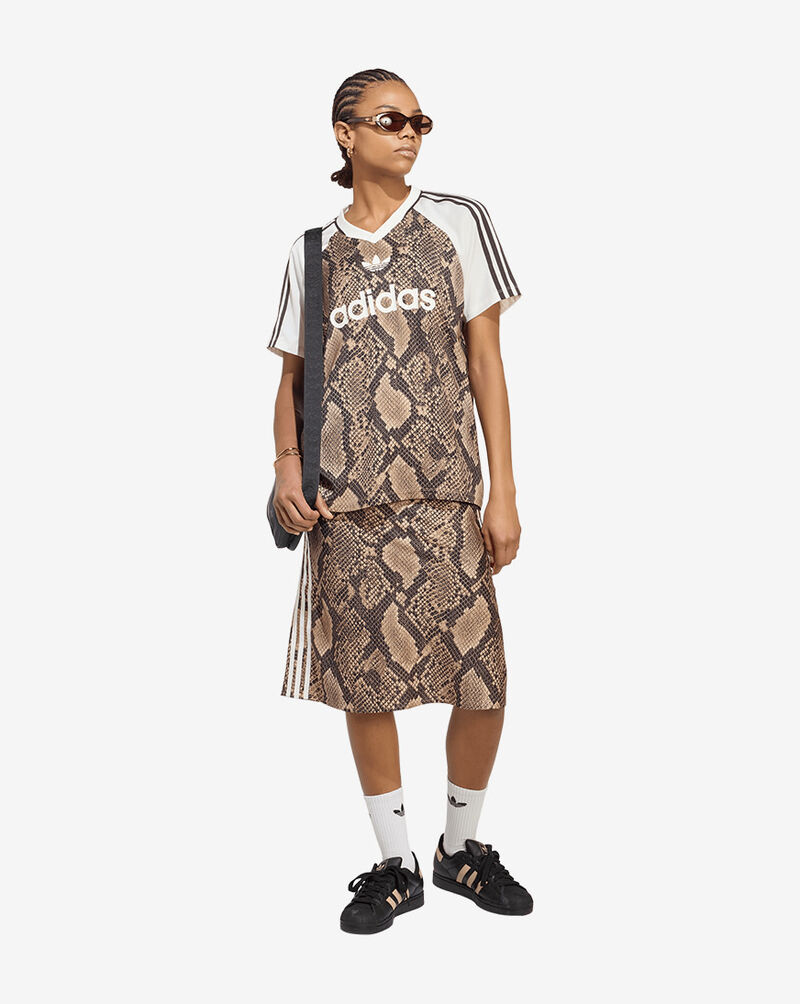 adidas Snake Print Satin Jersey KX1897 Brown 4