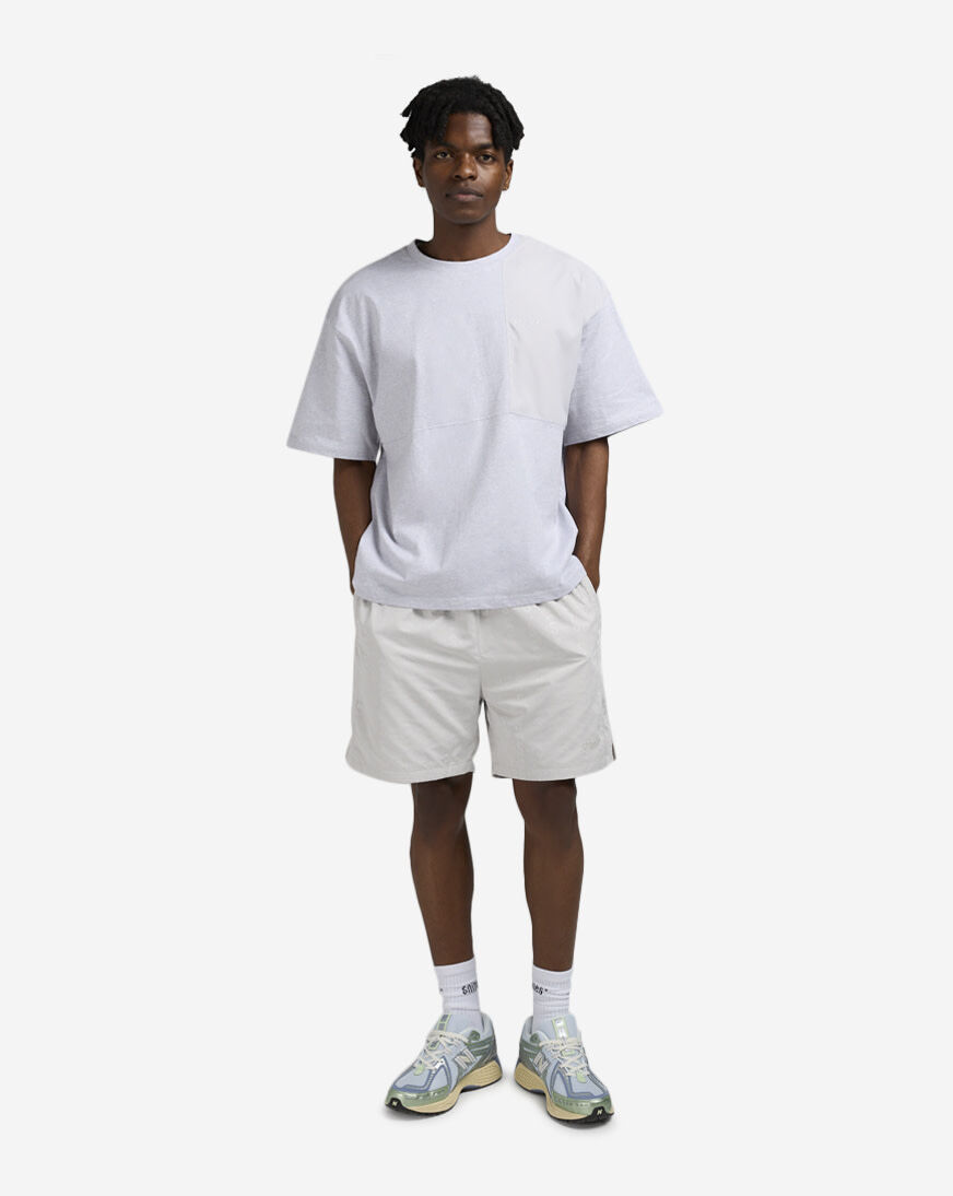 Shop SNIPES Logo Repeat Nylon Shorts SNQ225003M-GRY grey