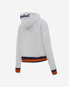 Detroit Tigers Mash Up Rib Fleece Cropped Pullover Hoodie