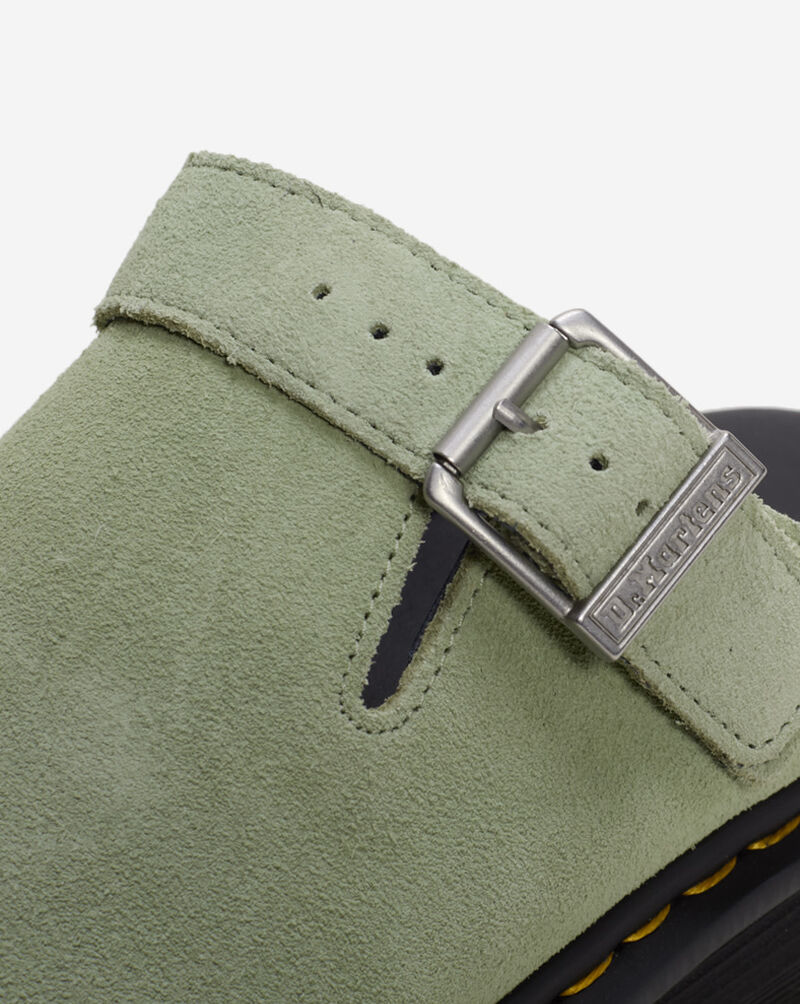 Dr. Martens Zebzag Suede Slingback Platform Mules 31937300 Green 8