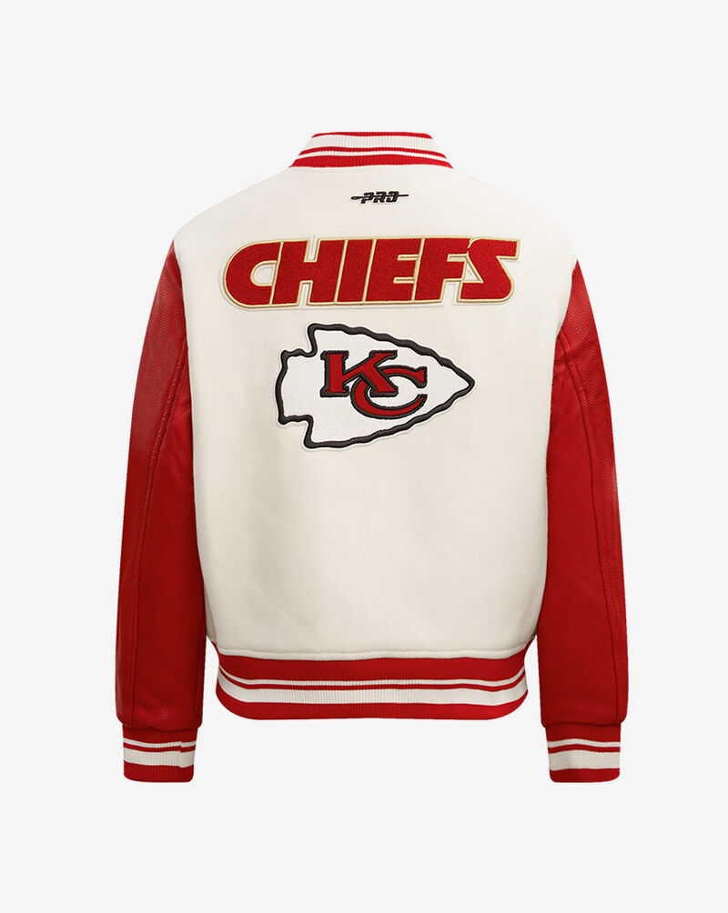 PRO STANDARD Kansas City Chiefs Retro Classic Rib Wool Varsity Jacket FKCH410243-ERD cream 2
