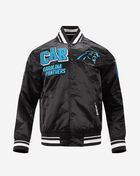 PRO STANDARD Carolina Panthers Mash Up Rib Satin Jacket  FCP6410406-BLK Black 1
