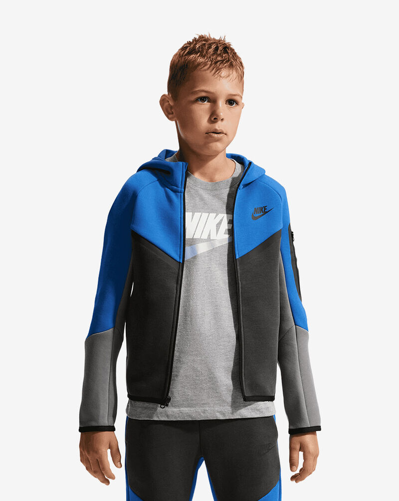 Nike Big Kids' Tech Fleece Full-Zip Hoodie HV5867-481 Blue 1