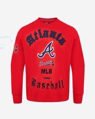 Atlanta Braves Old English Fleece Crewneck Atlanta Braves Old English Fleece Crewneck