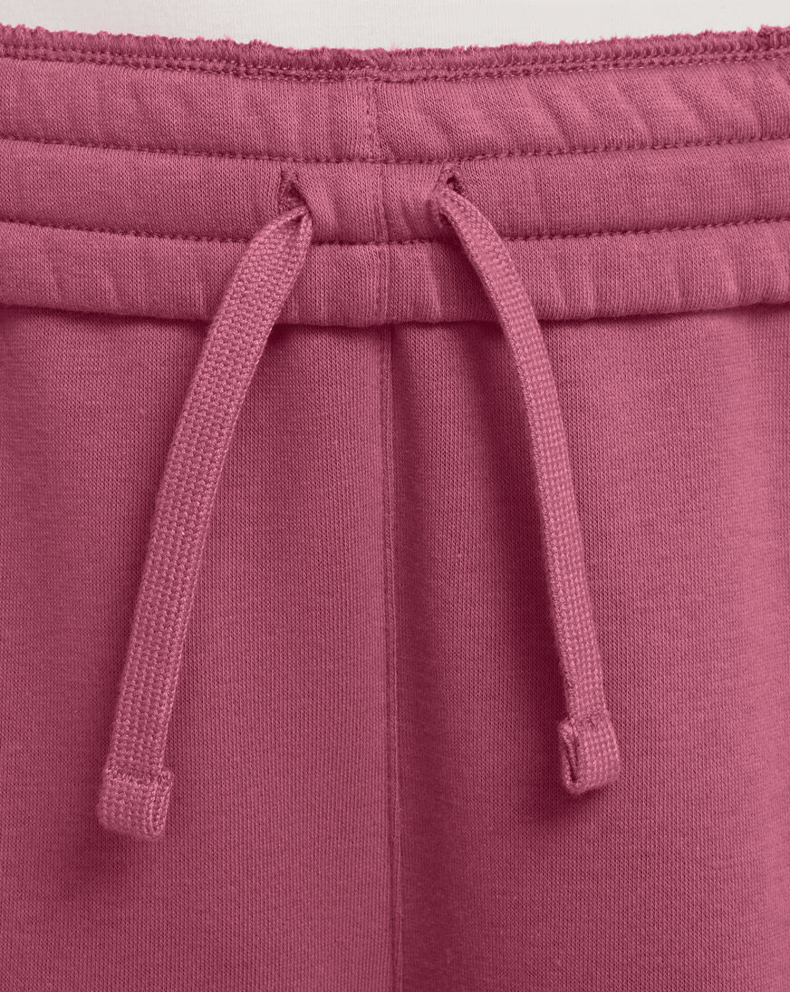 Shop Nike Big Kids' Club Fleece Wide Leg Pants FZ6774-634 pink