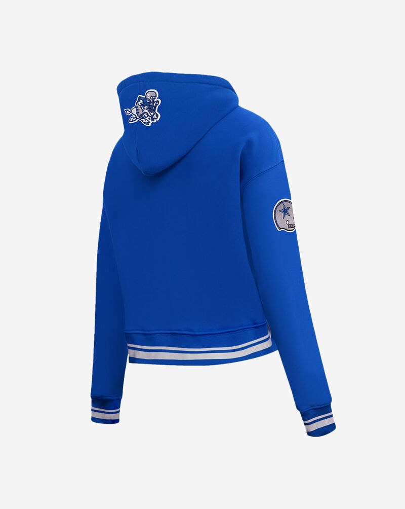 PRO STANDARD Dallas Cowboys Retro Classic Fleece Cropped Pullover Hoodie FDCC43601-DBL Blue 3