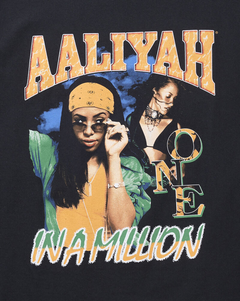 Graphic Tees Kids' Aaliyah One In A Million Tee ALH147968 Black 2