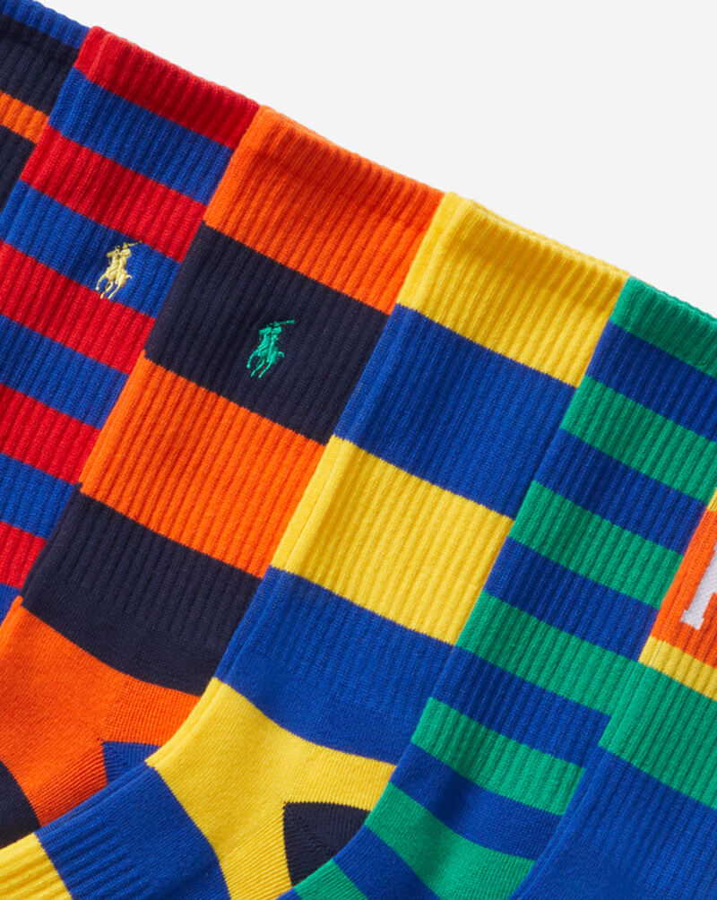 Multistripe Crew 6Pk
