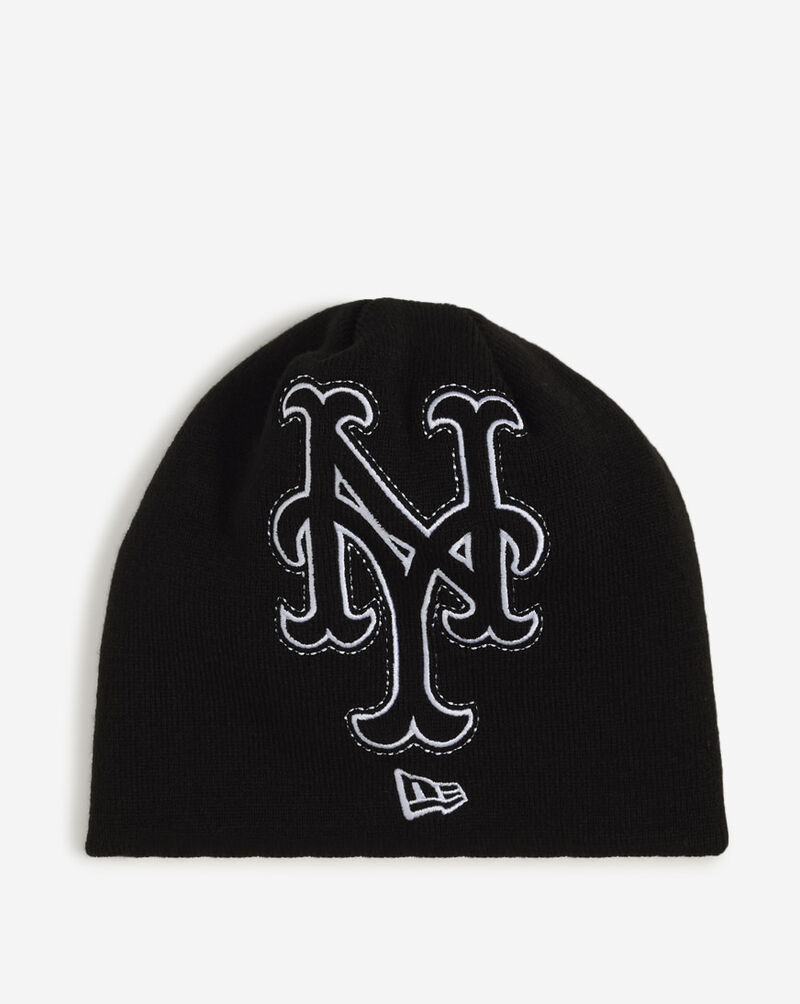 New Era New York Mets Script Oversized Logo Knit 60981483 Black 3