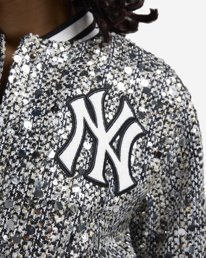 Shop PRO STANDARD New York Yankees Tweed Sequin Bomber LNYU316336