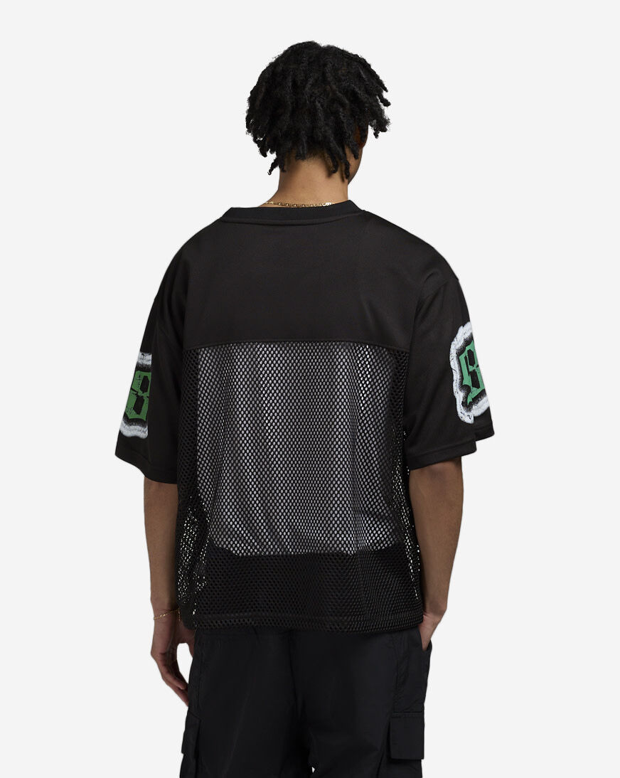 Shop Hudson Screaming Skull Cropped Mesh Tee E1134568-BLK