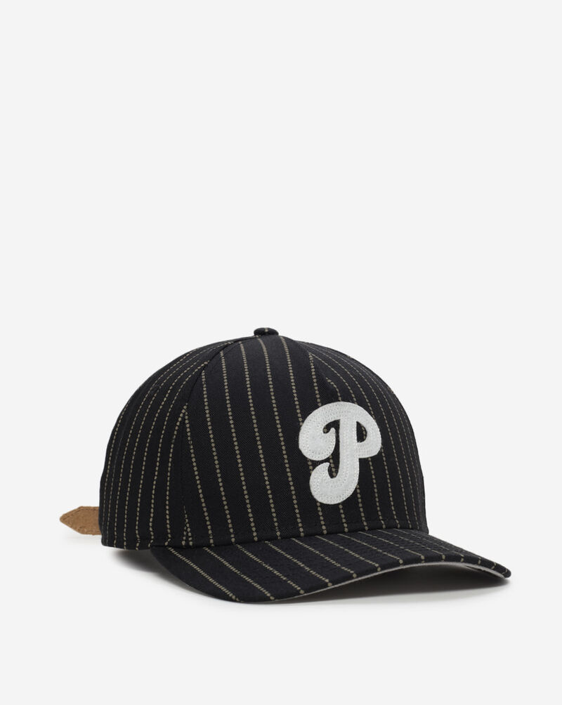 New Era 9Forty Philadelphia Phillies A-Frame Dotted Pinstripe Energy Snapback Hat  60745190 Black 1