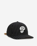 New Era 9Forty Philadelphia Phillies A-Frame Dotted Pinstripe Energy Snapback Hat  60745190 Black 1