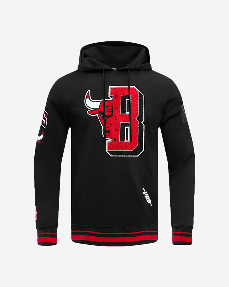 PRO STANDARD Chicago Bulls Mash Up Rib Fleece Pull Over Hoodie BCB5515748-BRK Black 1