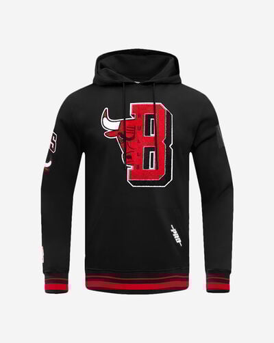 Chicago Bulls Mash Up Rib Fleece Pull Over Hoodie