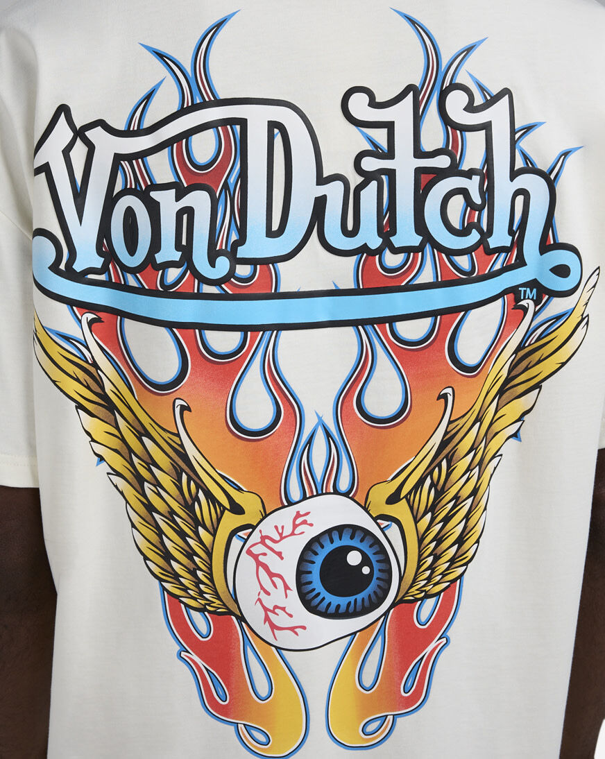 Shop Von Dutch Flames Tee 4VND9C4278-CRM cream | SNIPES USA