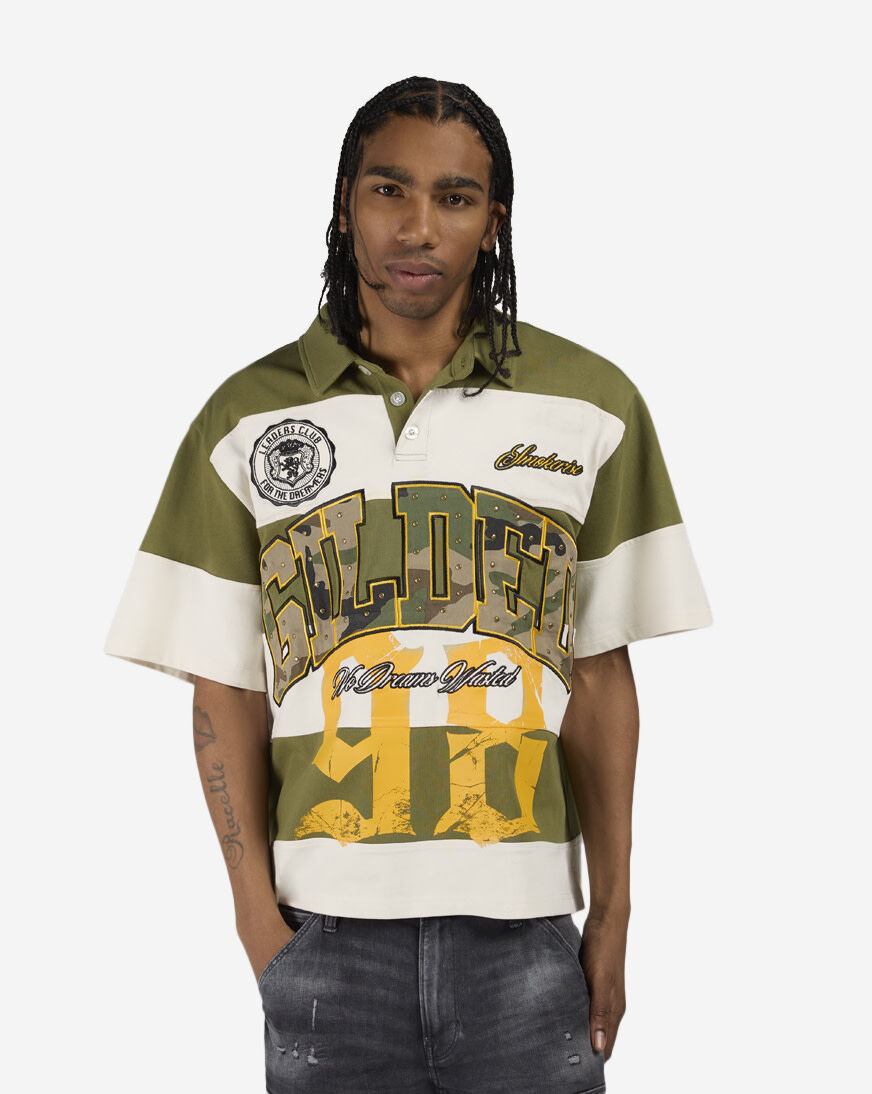 Shop Smoke Rise Gilded Polo Shirt KT26S469SNZ-GRN green | SNIPES USA