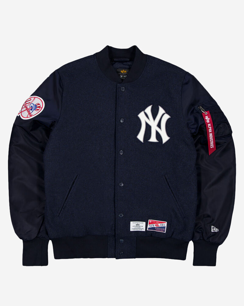 New Era Alpha Industries Historic M-A1 New York Yankees Bomber Jacket 60564190 Blue 1