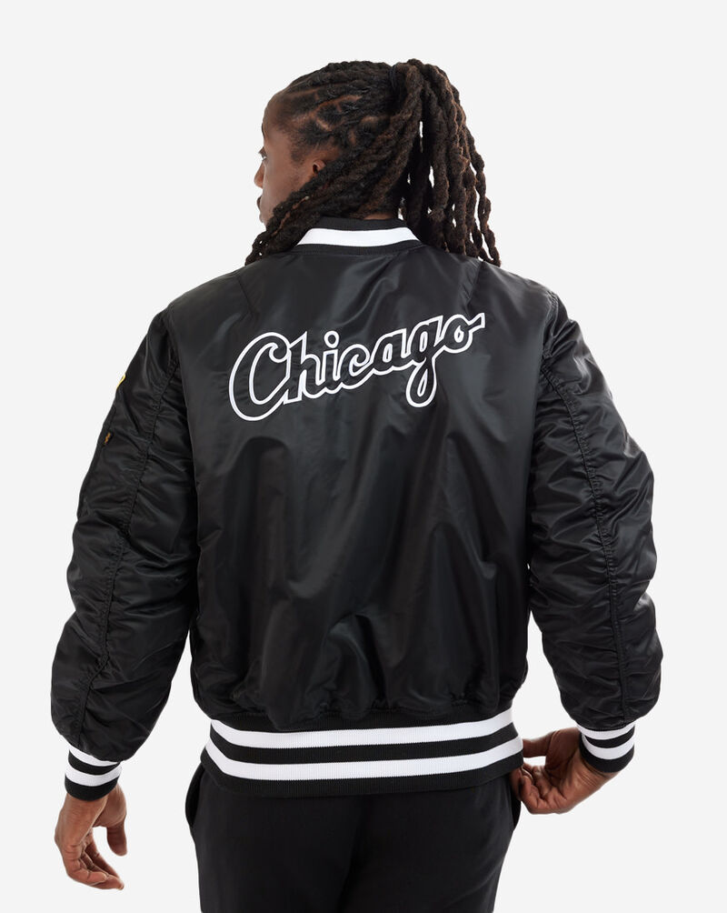 New Era Chicago White Sox Alpha Industries MA-1 Bomber Jacket 13026035 Black 4