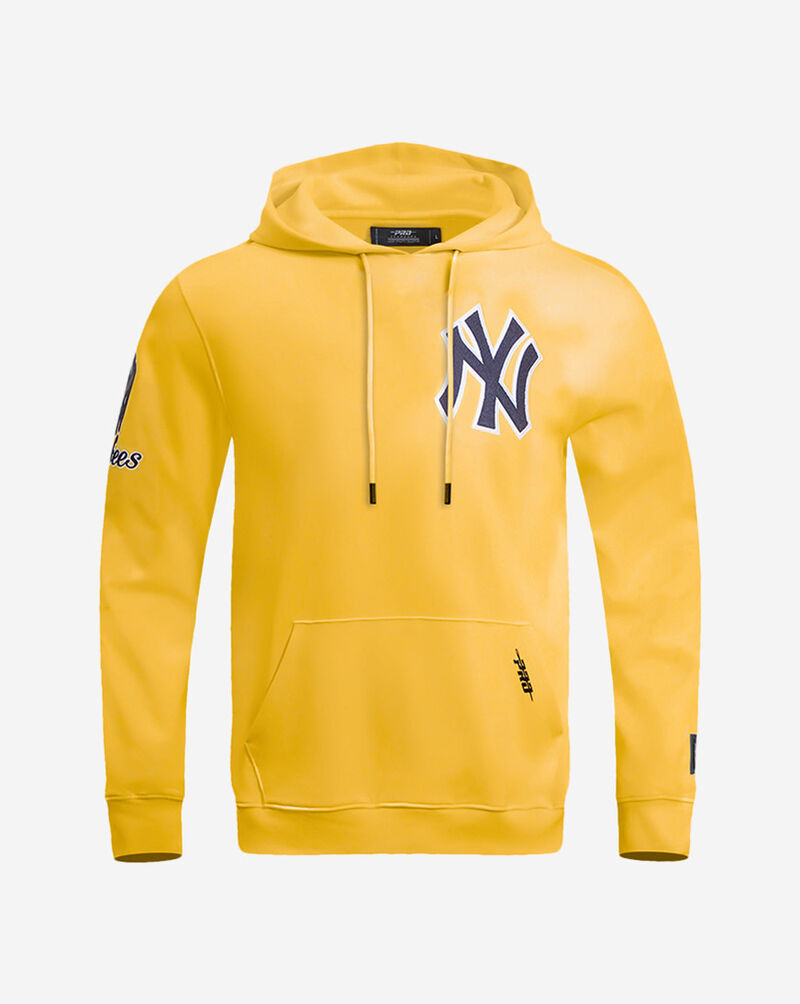 PRO STANDARD New York Yankees Classic Chenille Double Knit Pull Over Hoodie  LNY531152-YEL Yellow 1