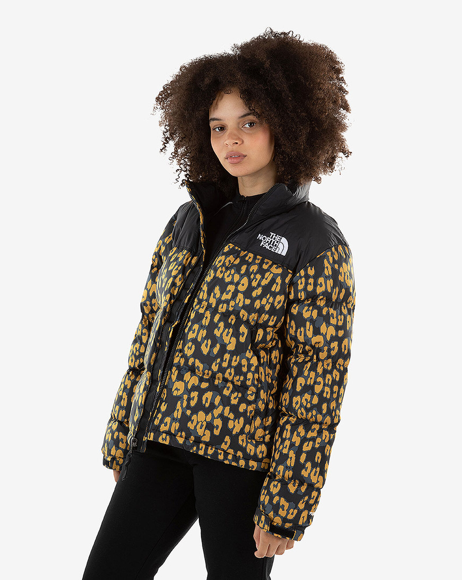 The North Face Printed Nuptse Jacket Yellow