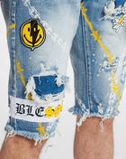 5 Pocket Chain Art Denim Shorts