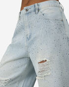 American Bazi 4Pkt Rhinestone Cargo Denim RSS-10722-LTBLUE Blue 3