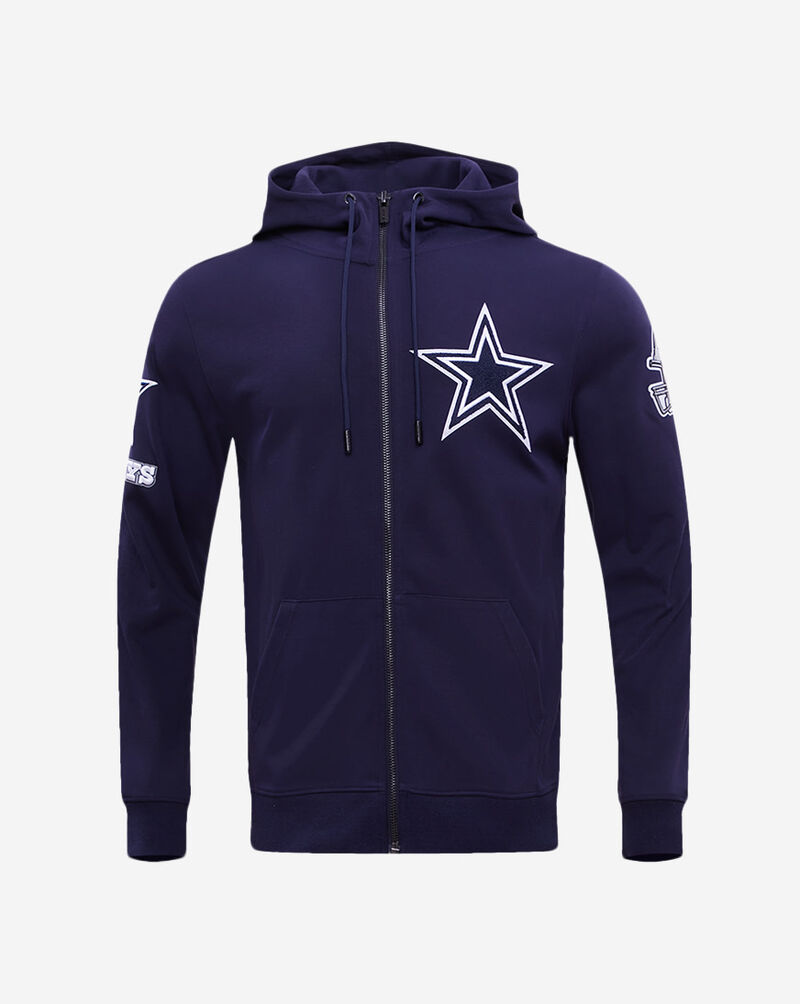 PRO STANDARD Dallas Cowboys Classic Chenille Double Knit Full-Zip Hoodie FDC5410296-MDN Blue 1