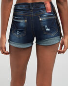 Sequins Taping Denim Shorts