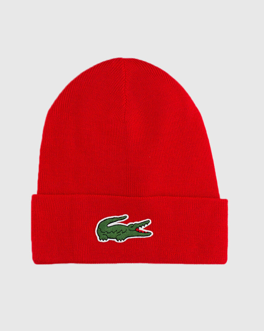 red lacoste beanie