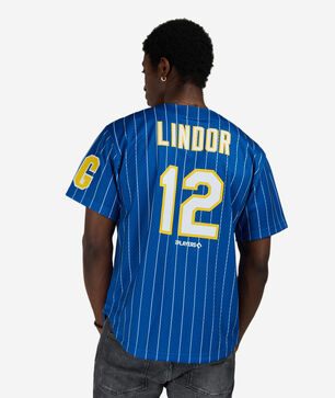 Brooklyn Royal Giants Francisco Lindor Authentic Batting Practice Pinstripes Jersey