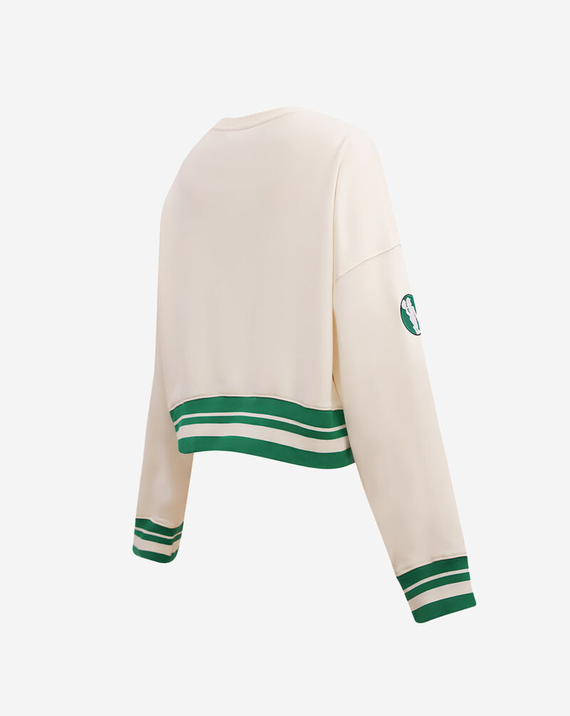 PRO STANDARD Boston Celtics Retro Classic Rib Fleece Crewneck BBCC515505-EKG cream 3