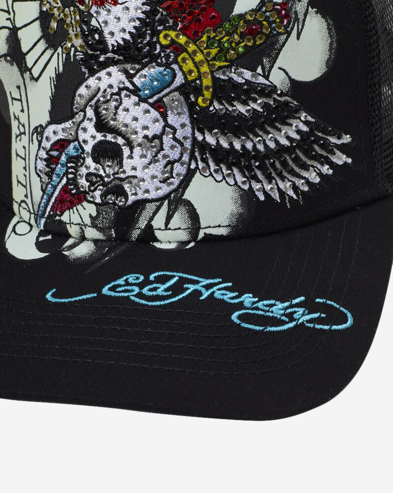 Ed Hardy 77 Eagle Hat EHH0001-43RS Black 2