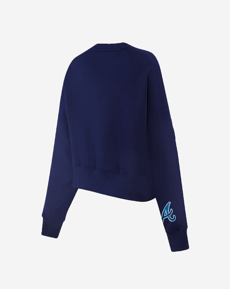 PRO STANDARD Atlanta Braves Varsity Blues Fleece Crewneck LABC39086-MDN Blue 3