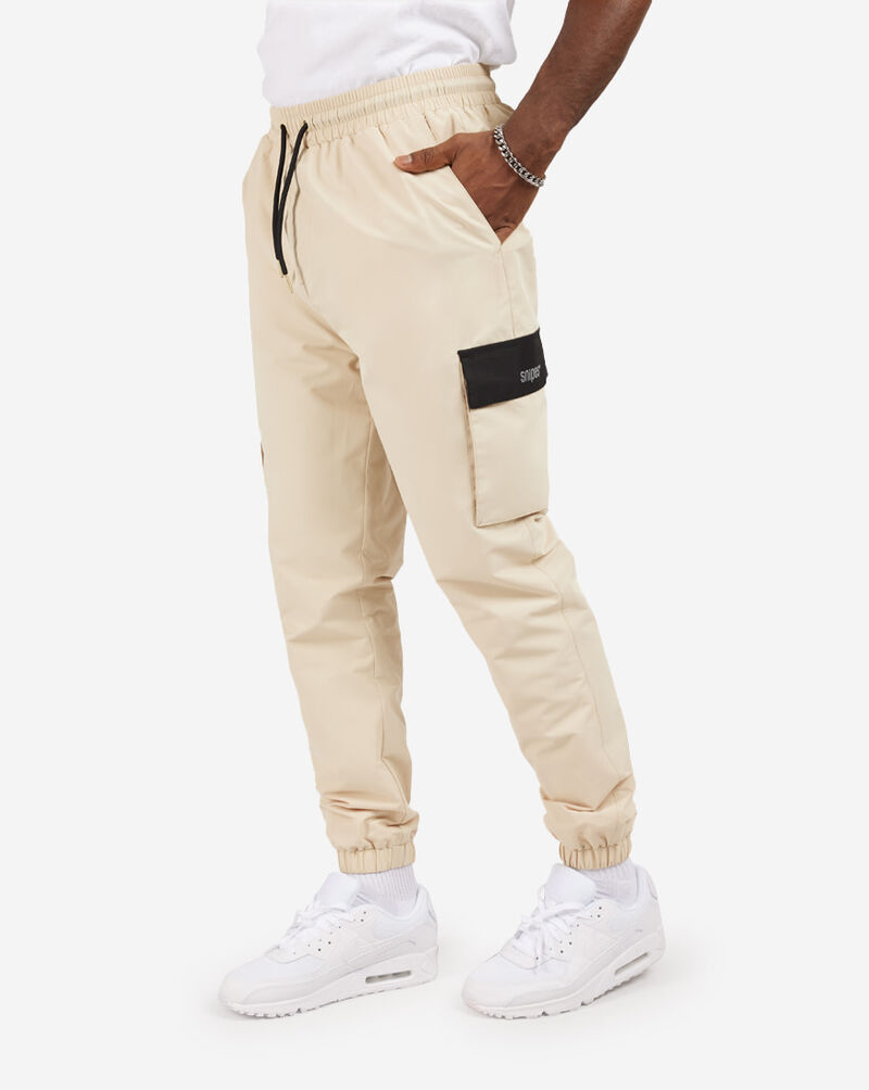 SNIPES Colorblock Nylon Cargo Pants SNQ123014M-BRI Beige 2