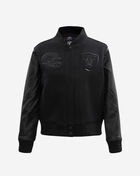 Las Vegas Raiders Triple Black Wool Varsity Jacket