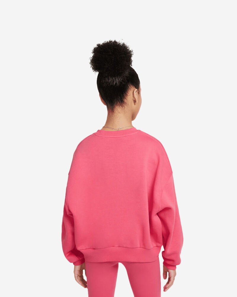 Nike Girls' Club Fleece Boxy Sweatshirt FZ9244-629 Pink 2