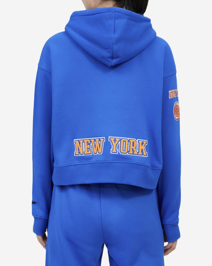 Shop PRO STANDARD New York Knicks Classic Cropped Pullover Hoodie