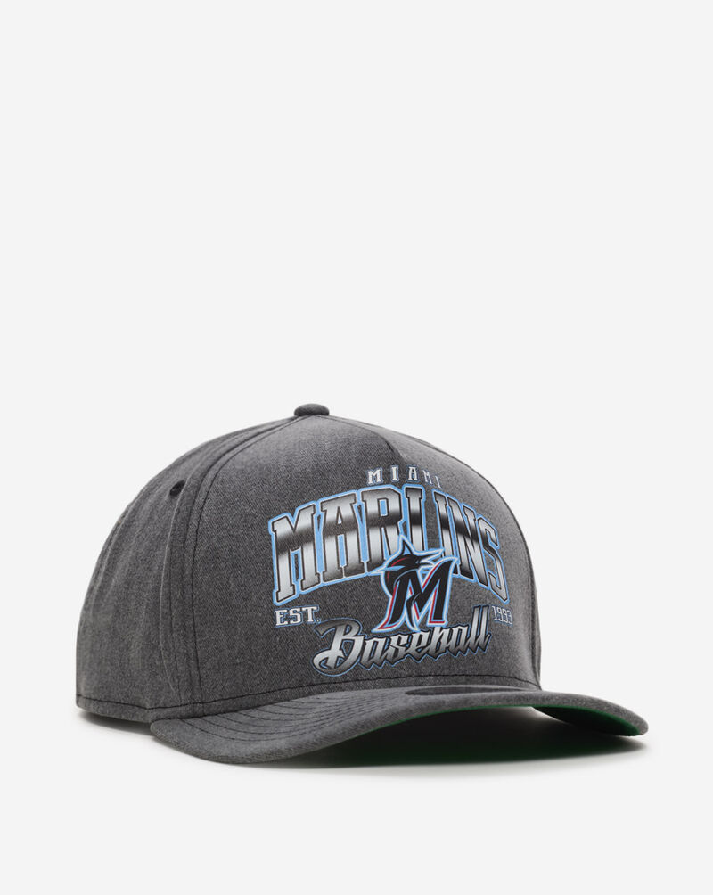 New Era 9Fifty Miami Marlins Washed A-Frame Snapback Hat 60624365 Grey 1