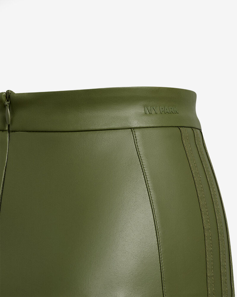 adidas IVY PARK Faux Leather Skirt HC5995 Green 4