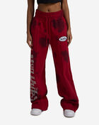 Von Dutch Double Waist Front Seam Washed Wide Leg Rhinestone Pant 7VND3B0827SN Red 1