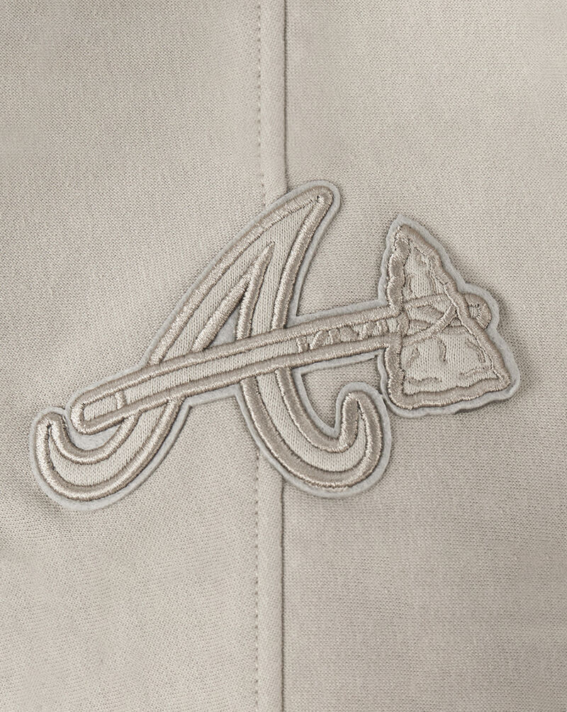 PRO STANDARD Big Boys' Atlanta Braves Neutral Fleece Pull Over Hoodie LABB5315037-TAU Beige 2