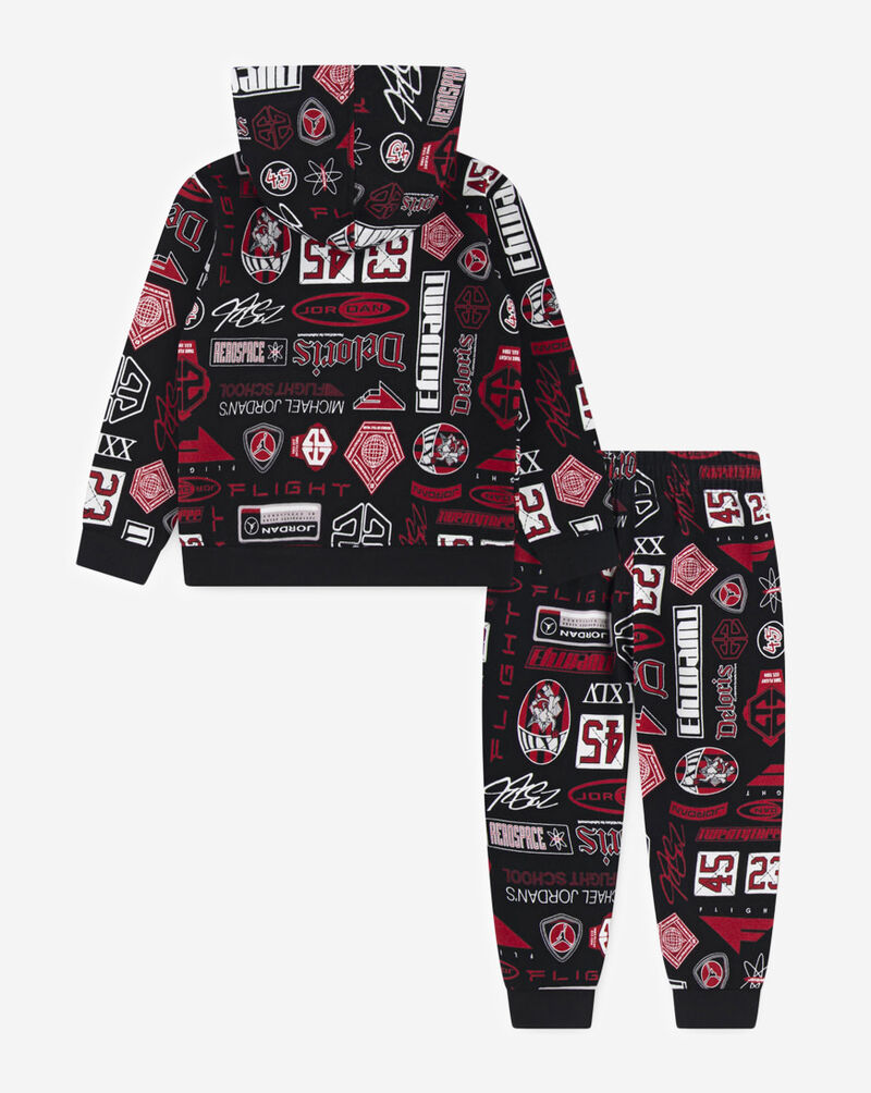 Jordan Toddler AOP Fleece Set 75D661-023 Black 3