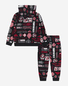 Jordan Toddler AOP Fleece Set 75D661-023 Black 3