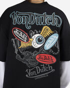 Von Dutch Fleece Flame Eye Logo Long Sleeve Boxy 2-Fer Tee 4VND5A3537-BLK Black 3