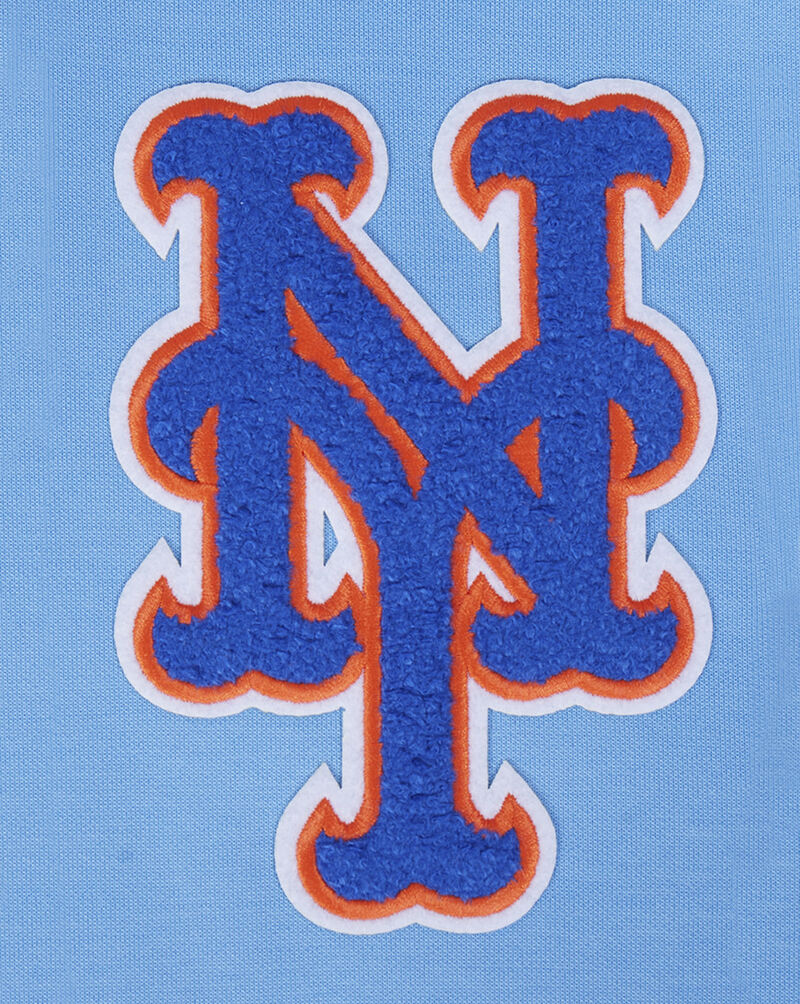 PRO STANDARD New York Mets Classic Chenille Double Knit Pull Over Hoodie  LNM531580-UNI Blue 2