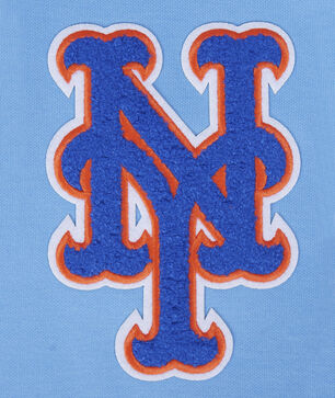 New York Mets Classic Chenille Double Knit Pull Over Hoodie 