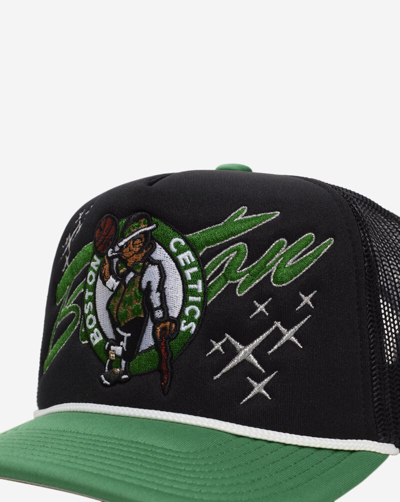 Mitchell  Ness Boston Celtics Trucker City Shine Adjustable Hat HT14766-BCEBKGN Black 2